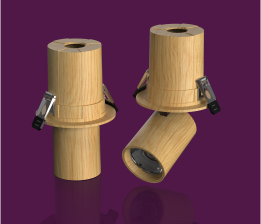 原木伸缩嵌入式射灯 客厅吊顶 75-85mm 可调角度 