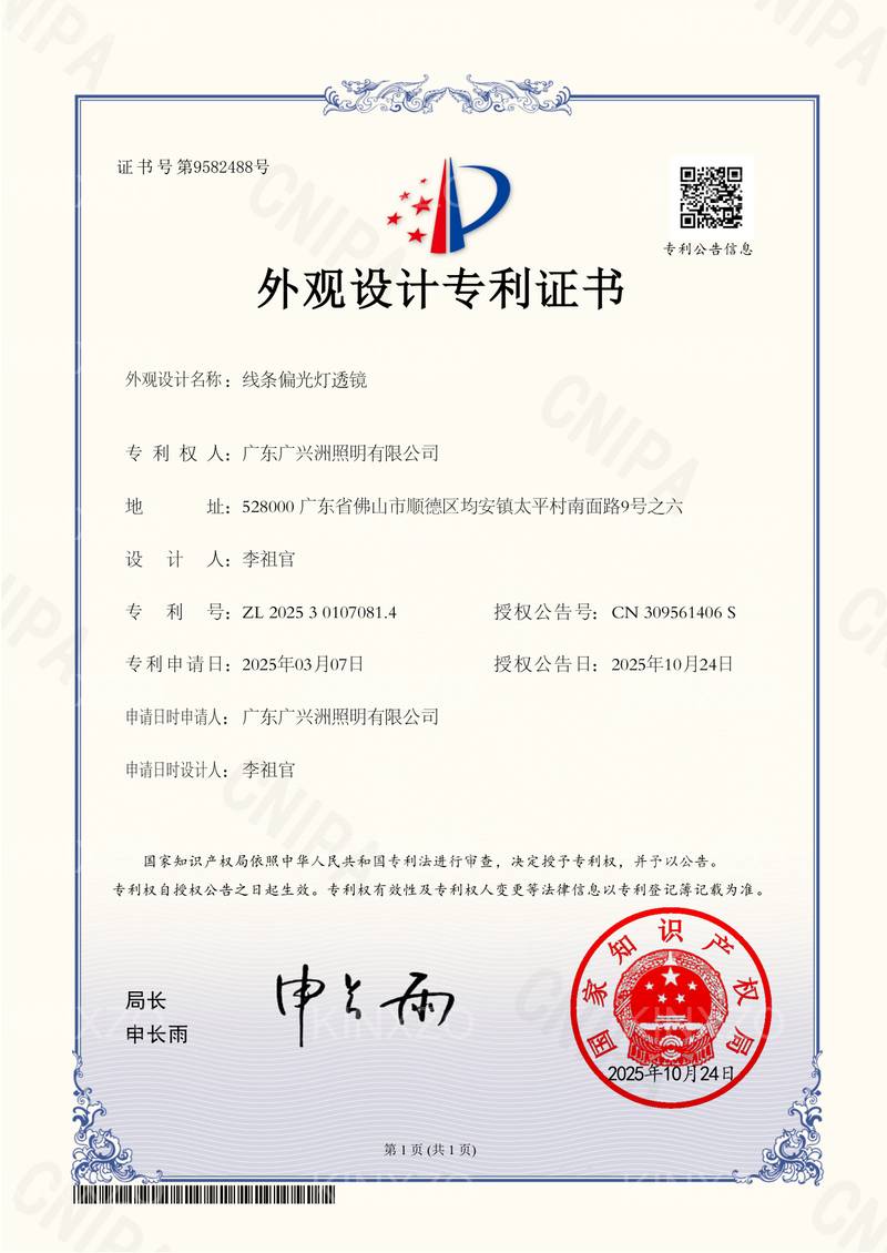 线条偏光灯透镜 KINXZO